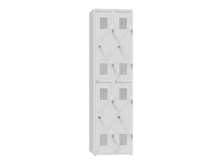 Kovová šatní skříň 4-box na soklu